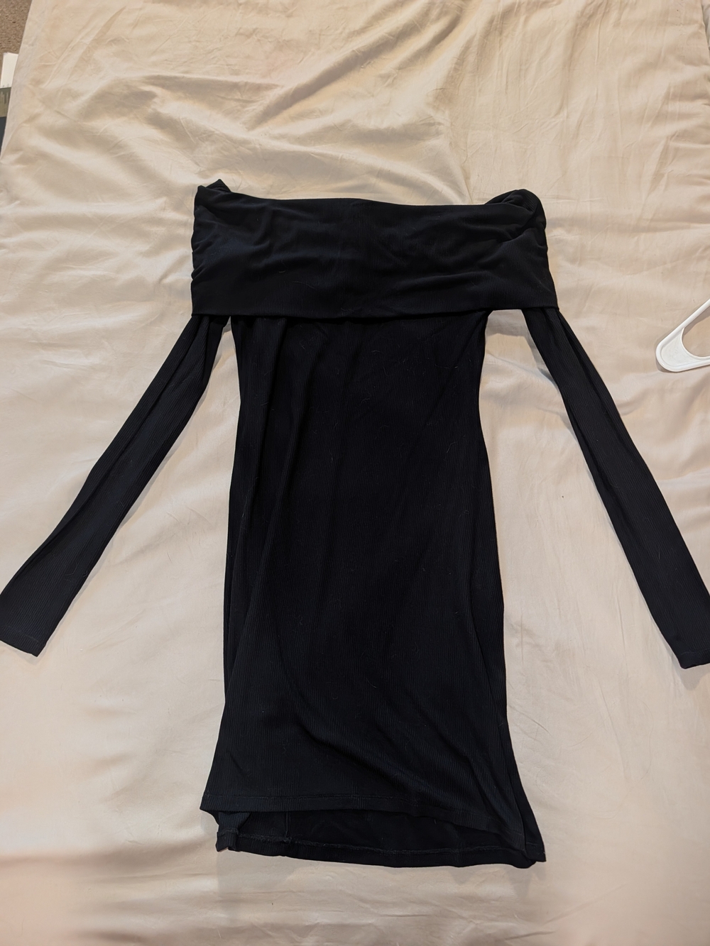 SKIMS soft lounge Off-Shoulder Black Long-Sleeve Bodycon Dress